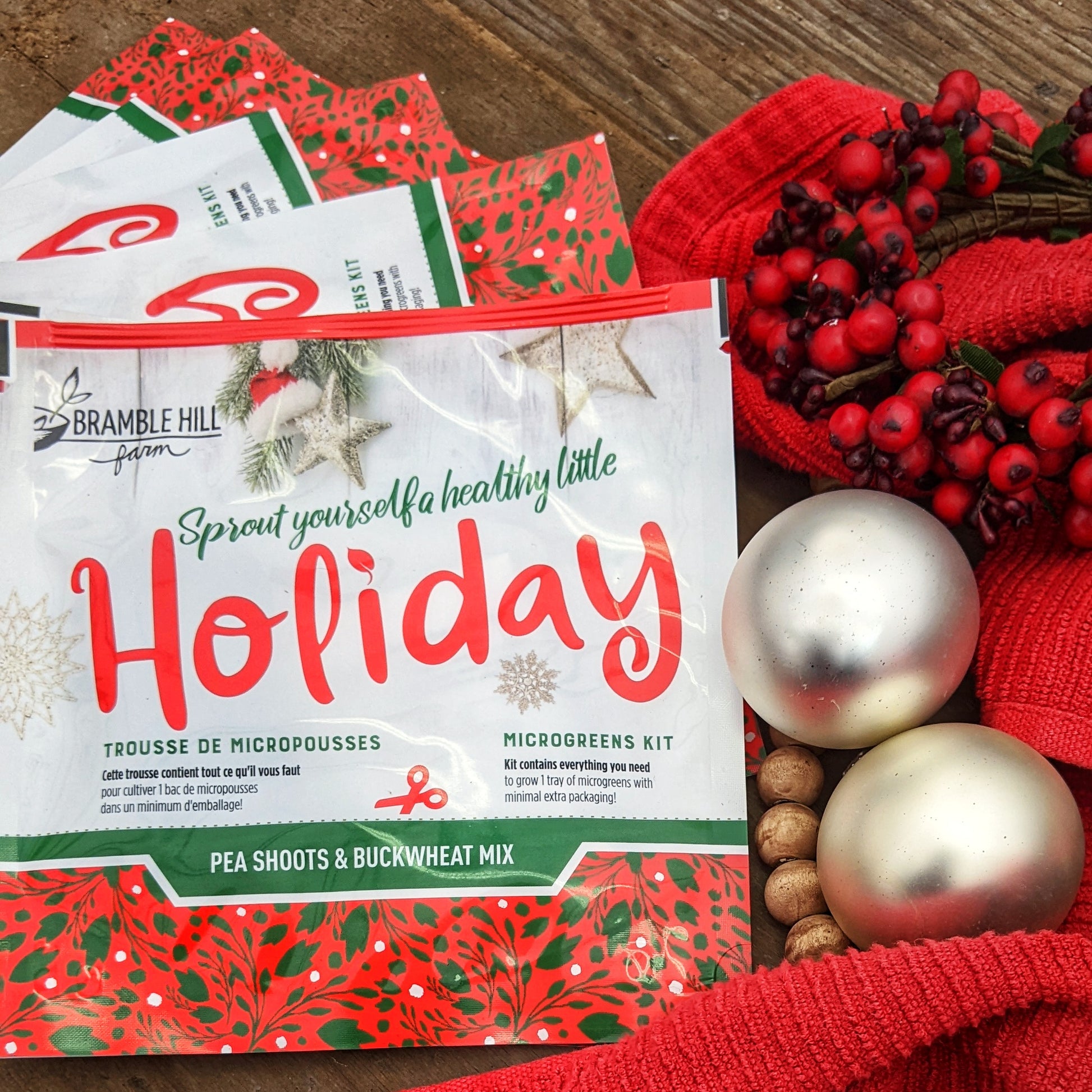 Bramble Hill Farm micro gardens for microgreens holiday mix