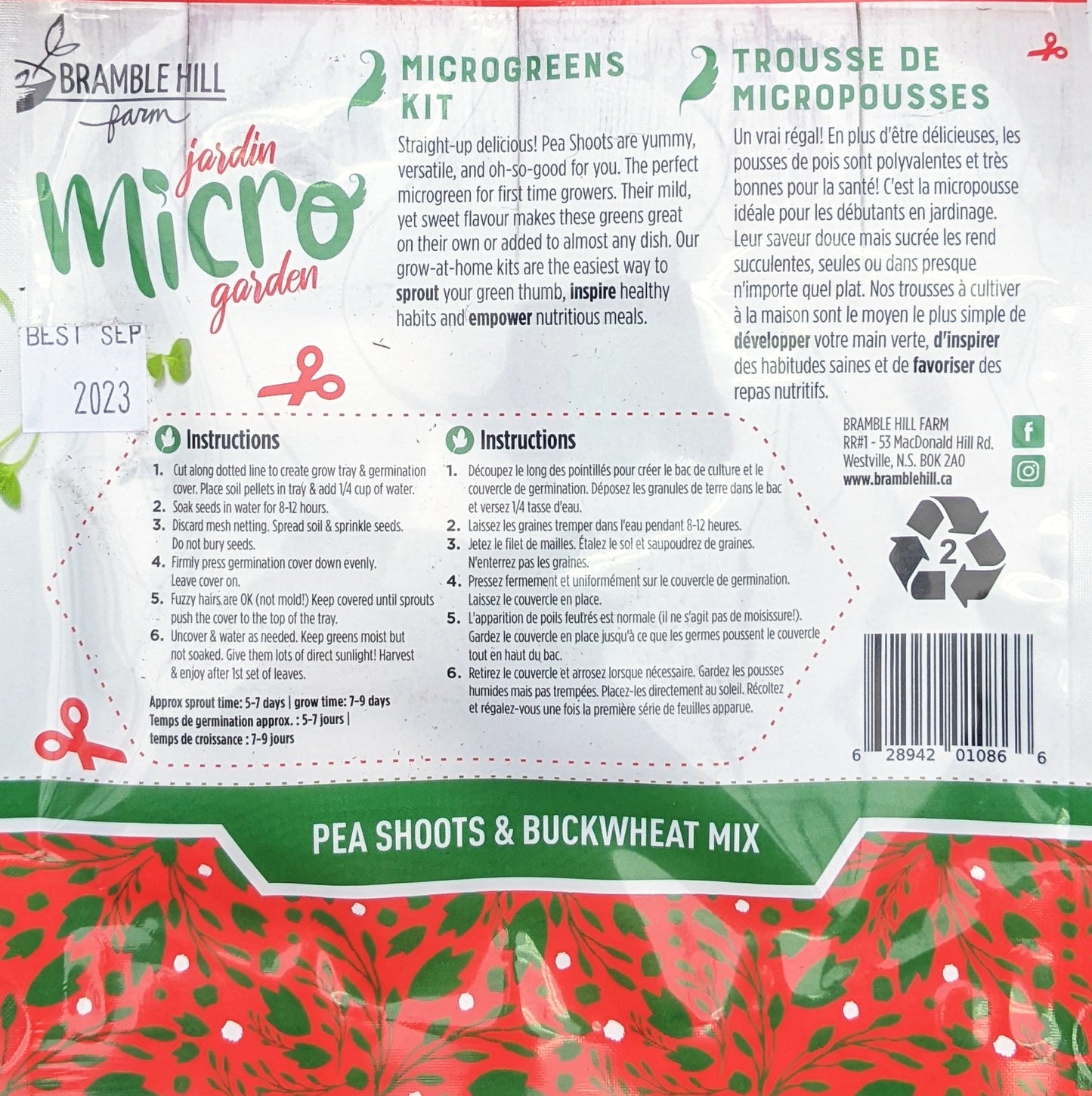Bramble Hill Farm micro gardens for microgreens holiday mix