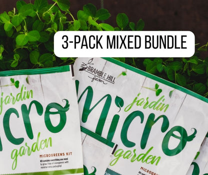 3-Pack Mixed Variety Kits - Pea Shoot, Sunflower Shoot, & Broccoli Mix