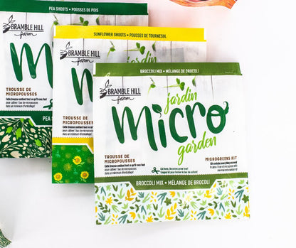3-Pack Mixed Variety Kits - Pea Shoot, Sunflower Shoot, & Broccoli Mix