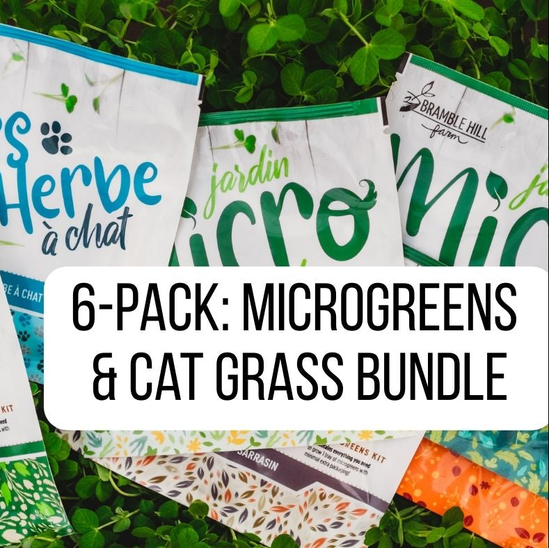 6-Pack: Microgreens  & Cat Grass Bundle