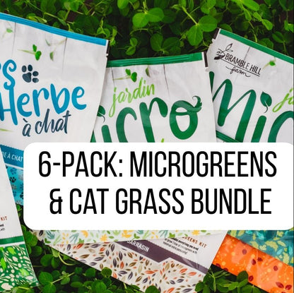 6-Pack: Microgreens  & Cat Grass Bundle